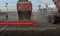 Fransız çiftçiler, Ulusal Meclis'in önüne 30 ton patates döktü