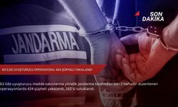 63 ilde uyuşturucu operasyonu: 424 şüpheli yakalandı
