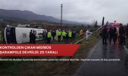 Kontrolden çıkan midibüs şarampole devrildi: 25 yaralı
