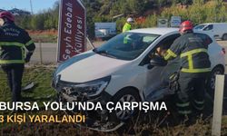 Bursa Yolu’nda kavşakta çarpışma: 3 kişi yaralandı
