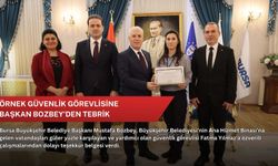 Örnek güvenlik görevlisine Başkan Bozbey’den tebrik