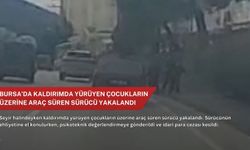 Bursa’da kaldırımda yürüyen çocukların üzerine araç süren sürücü yakalandı