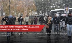 10 il için 'sarı' kodlu uyarı: Sağanak, fırtına ve kar bekleniyor