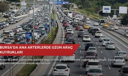 Bursa’da ana arterlerde uzun araç kuyrukları