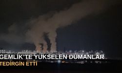 Gemlik’te gece saatlerinde yükselen dumanlar tedirgin etti
