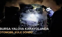 Bursa-Yalova karayolunda otomobil küle döndü