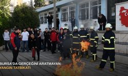 Bursa’da gerçeğini aratmayan yangın tatbikatı