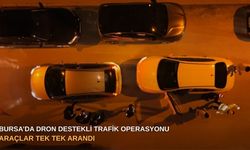Bursa’da dron destekli trafik operasyonu: Araçlar tek tek arandı