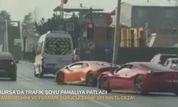 Bursa’da trafik şovu pahalıya patladı: Lamborghini ve Ferrari sürücülerine 100 bin TL ceza