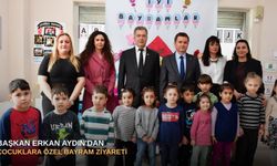 Başkan Erkan Aydın'dan çocuklara özel bayram ziyareti