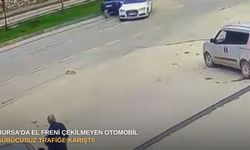 Bursa’da el freni çekilmeyen otomobil sürücüsüz trafiğe karıştı!