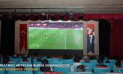 Milli maç heyecanı Bursa Osmangazi’de dev ekranda yaşandı