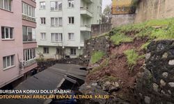 Bursa’da korku dolu sabah! Otoparktaki araçlar enkaz altında  kaldı
