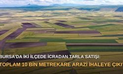 Bursa’da iki ilçede icradan tarla satışı: Toplam 10 bin metrekare arazi ihaleye çıkıyor