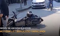 İnegöl’de ani dönüş kazası: Motosiklet sürücüsü yaralandı