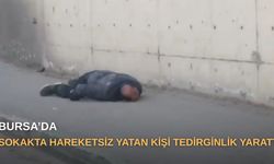 Bursa’da sokakta hareketsiz yatan kişi tedirginlik yarattı