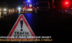 Bursa’da gece yarısı zincirleme dehşet: Araçlar bariyerlere saplandı, 6 yaralı!