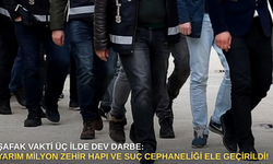 Şafak vakti üç ilde dev darbe: Yarım milyon zehir hapı ve suç cephaneliği ele geçirildi!