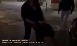 Bursa’da skandal görüntü: Sokak ortasında tekme tokat kavga!