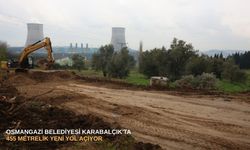 Osmangazi Belediyesi Karabalçık'ta 455 metrelik yeni yol açıyor