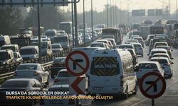 Bursa'da sürücüler dikkat: Trafikte kilometrelerce araç kuyruğu oluştu!
