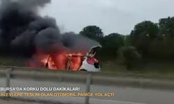 Bursa’da korku dolu dakikalar! Alevlere teslim olan otomobil paniğe yol açtı