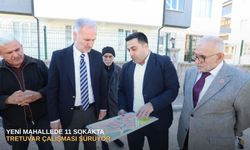 Yeni Mahallede 11 sokakta tretuvar çalışması sürüyor