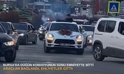 Bursa’da düğün konvoyunun sonu emniyette bitti: Araçlar bağlandı, ehliyetler gitti!