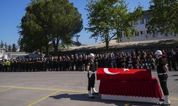 Trafik kazasında şehit olan polis Serkan Hızlı için tören düzenlendi