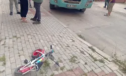 Bursa’da korku dolu anlar! Bisiklet süren küçük çocuğa kamyon çarptı
