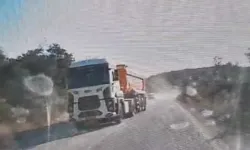 Bursa’da saniyelerle kurtuldu! Hafriyat kamyonunun tehlikeli manevrası şoke etti