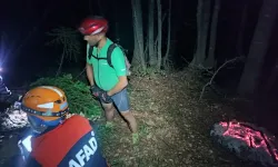 Bursa'da bisikletiyle gittiği vadide mahsur kalan vatandaş dronla bulundu!