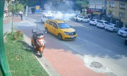 Bursa Tophane’de korku dolu anlar! Türbelerin önünde araç alevlere teslim oldu