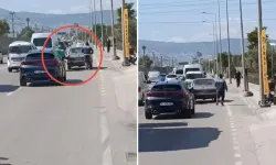 Bursa’da arızalanan otomobile motokuryeden ilginç destek