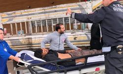 Bursa’da kamyonetin üstünden 2 metre aşağı düştü
