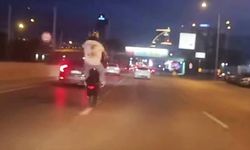 Bursa’da motosiklet sürücüsünden tehlikeli hareket! O anlar kamerada