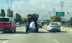 Bursa trafiğinde pes dedirten taşıma yöntemi kamerada!