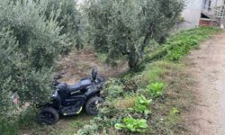 Bursa’da ATV’nin tarlaya uçtuğu anlar kamerada