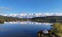 Uludağ’ın karlı zirveleri Gököz’ü süsledi! İşte o görüntüler