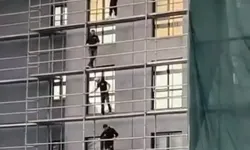 Bursa’da metrelerce yükseklikte tehlikeli mesai!