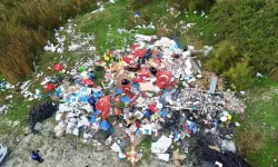 Bursa'da dere kenarında pes dedirten olay! Çöplerin arasından Türk bayrakları çıktı
