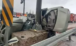 Elektrik direğine çarpan otomobilin sürücüsü öldü