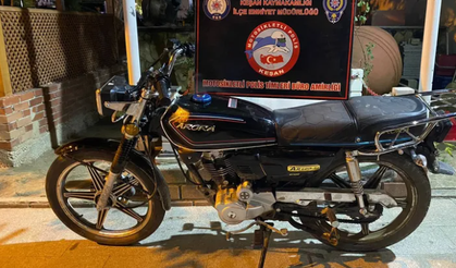 Keşan'da çalıntı motosiklet yakalandı