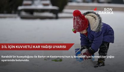 3 il için kuvvetli kar yağışı uyarısı