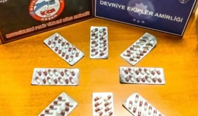 Keşan'da 103 adet sentetik ecza ele geçirildi