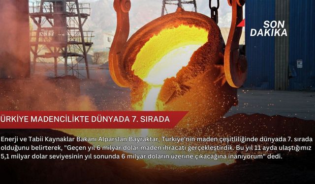 Türkiye madencilikte dünyada 7. sırada