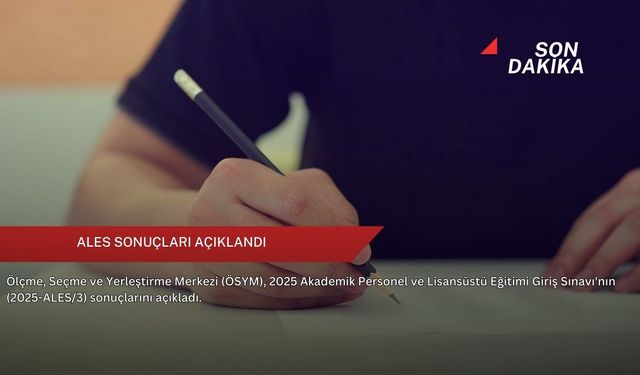 ALES sonuçları açıklandı