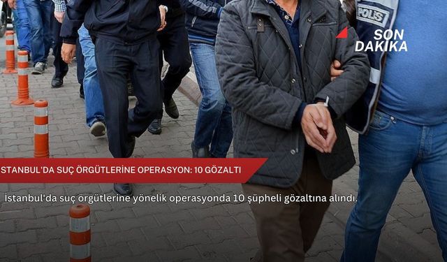 İstanbul'da suç örgütlerine operasyon: 10 gözaltı