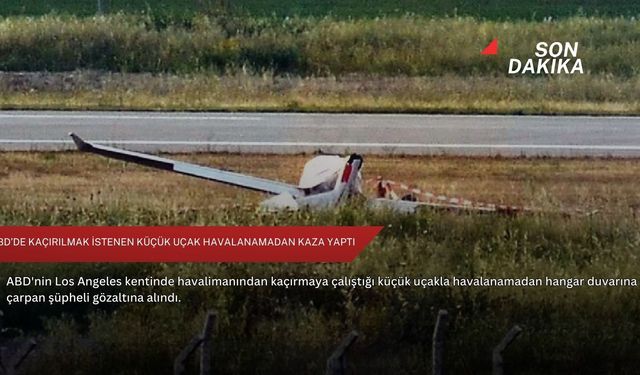 ABD’de kaçırılmak istenen küçük uçak havalanamadan kaza yaptı