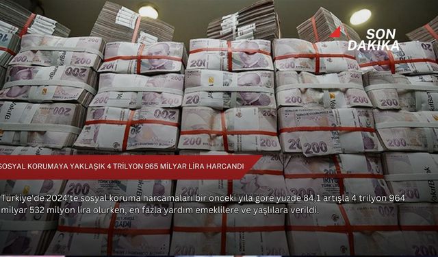 Sosyal korumaya yaklaşık 4 trilyon 965 milyar lira harcandı